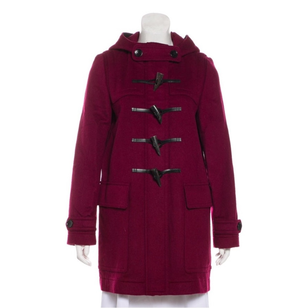 Burberry Women's Burgundy Toggle Coat